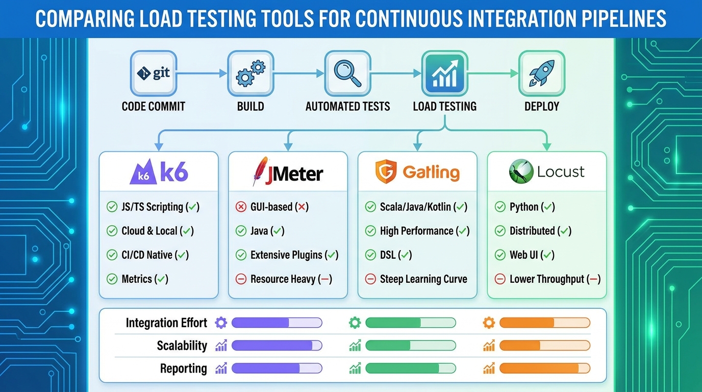 Comparing Load Testing Tools for CI/CD Pipelines: 2026 Guide to Choosing the Right Fit