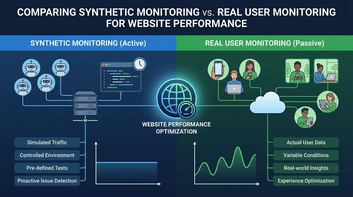 Synthetic Monitoring vs. Real User Monitoring: The Definitive 2026 Comparison for Website Performance