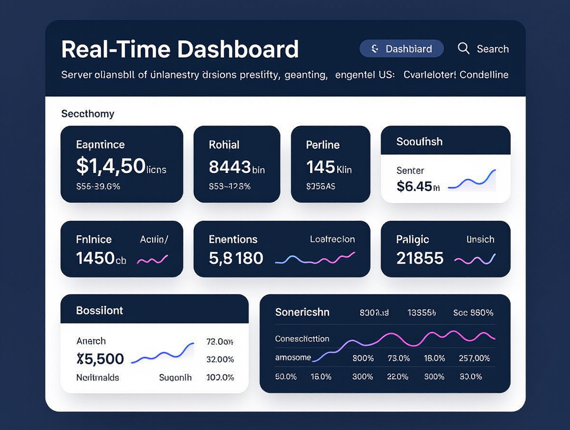 Real-time dashboard showing serverless function performance metrics