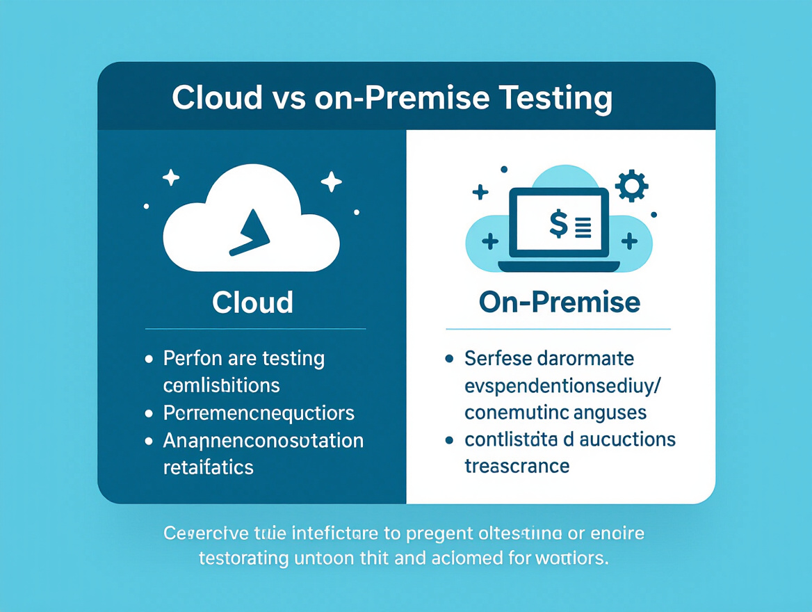 Comparison chart of cloud vs on-premise performance testing features