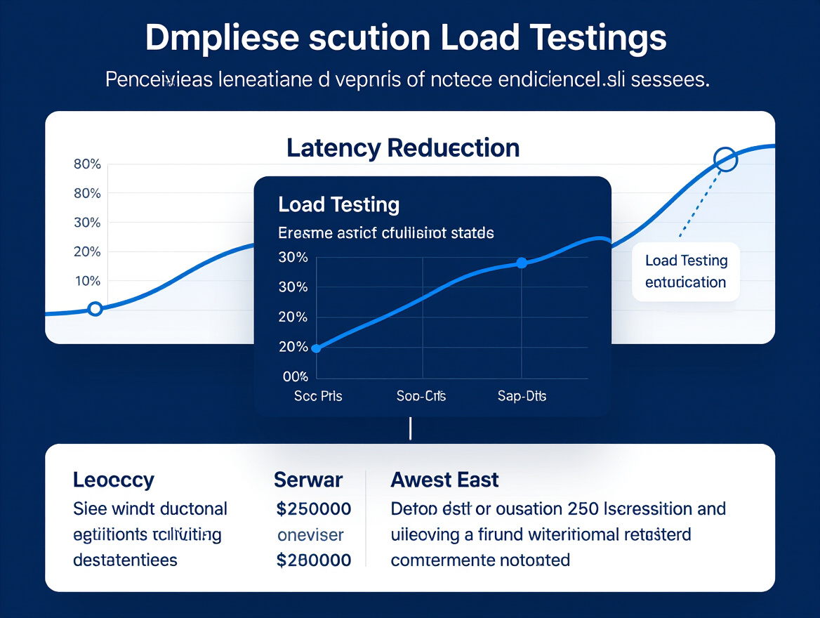 Graph showing latency reduction before and after load testing optimization