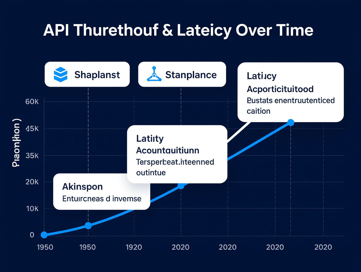 Chart comparing API throughput and latency over time