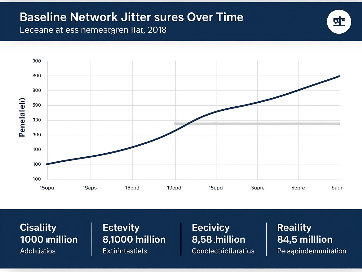 Graph showing baseline network jitter measurements over time