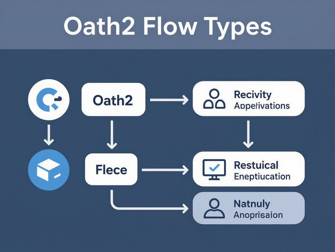 Diagram showing OAuth2 flow types and their application areas