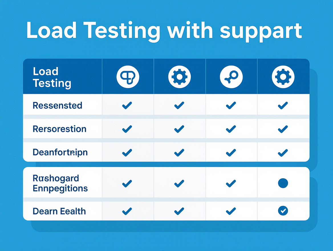 Comparison table of load testing tools with OAuth2 support
