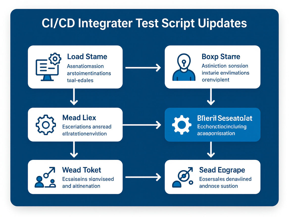Workflow diagram illustrating CI/CD integration for load test script updates