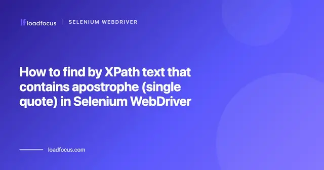 How to find by XPath text that contains apostrophe (single quote) in Selenium WebDriver