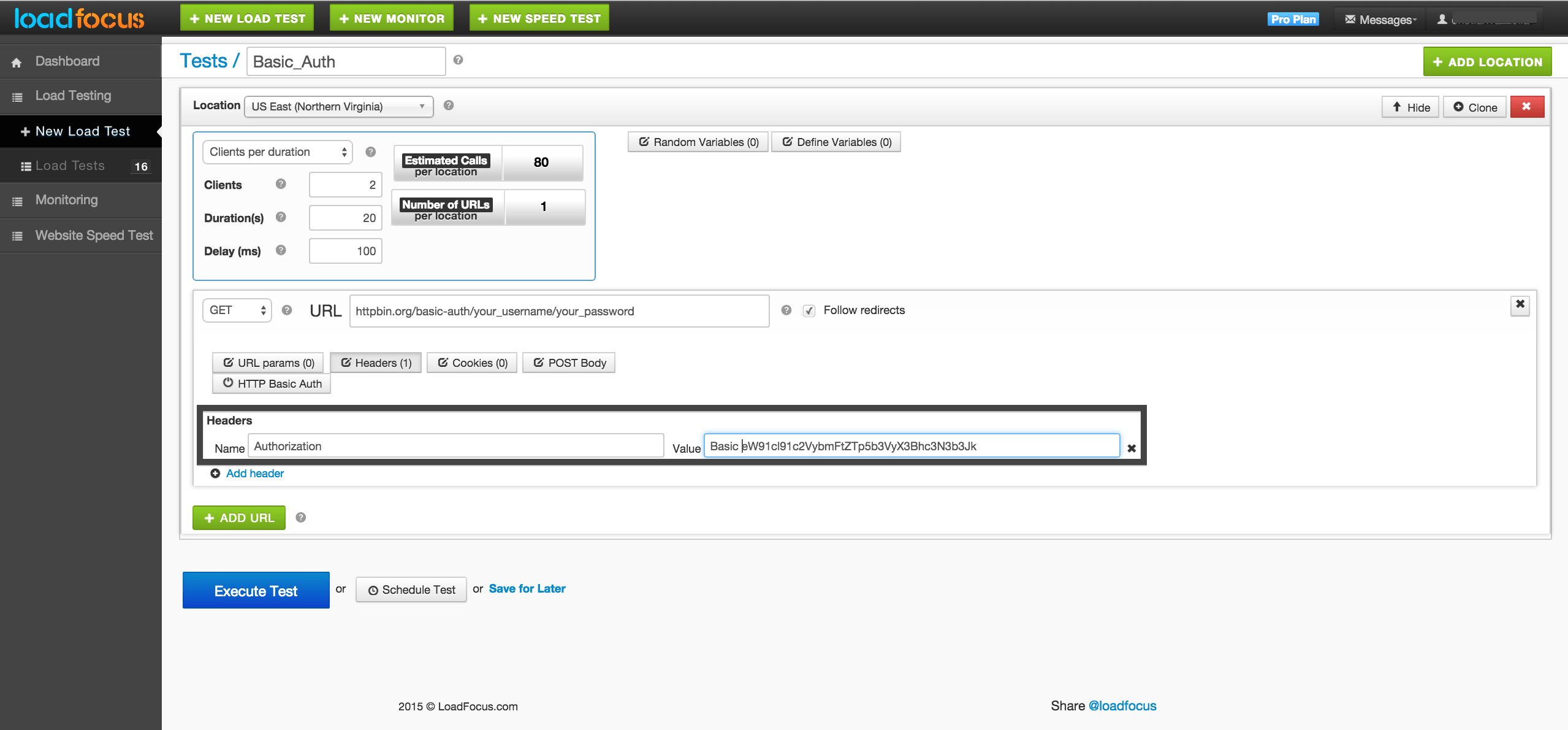 How to Create Load Tests for URLs that use HTTP Basic Authentication