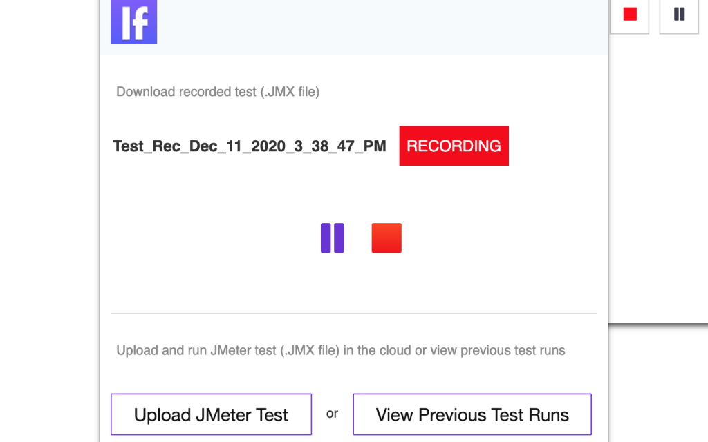 Record JMeter Tests Chrome Extension
