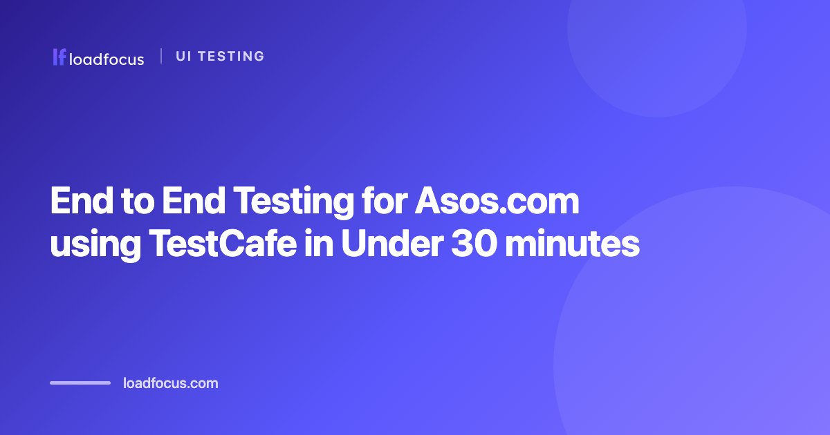 End to End Testing for Asos.com using TestCafe in Under 30 minutes