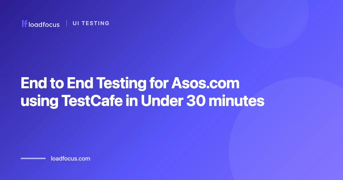 End to End Testing for Asos.com using TestCafe in Under 30 minutes