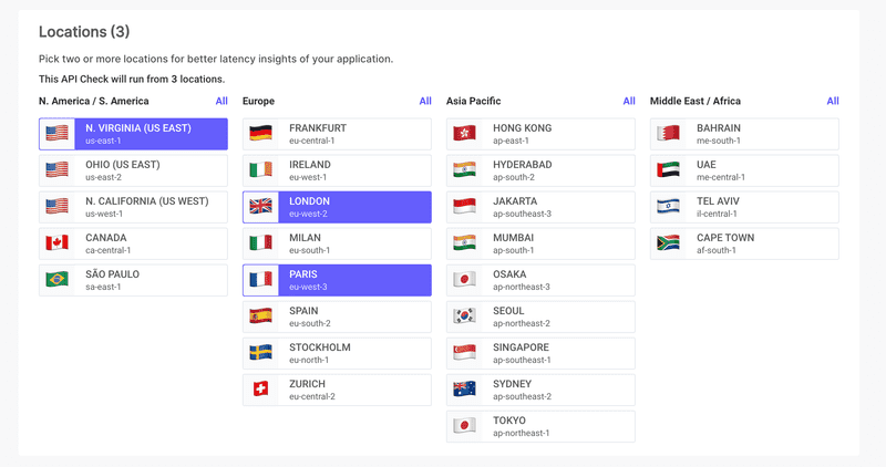 API Check Locations