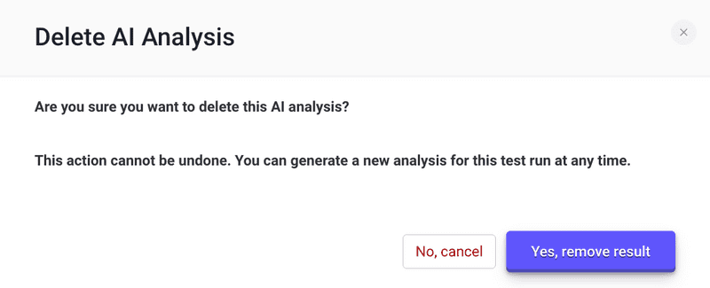 Delete AI Analysis Confirmation