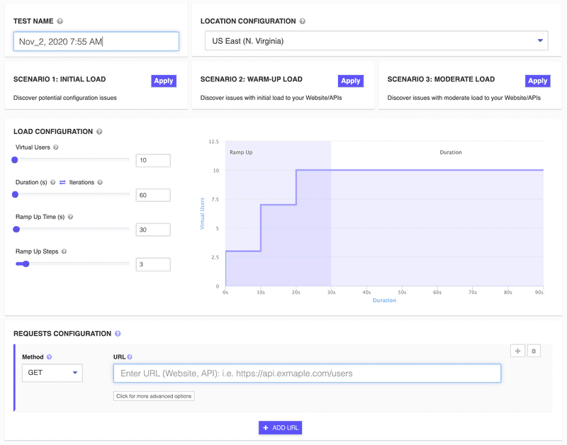 New Load Test Configuration