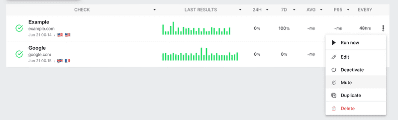 Mute API Check