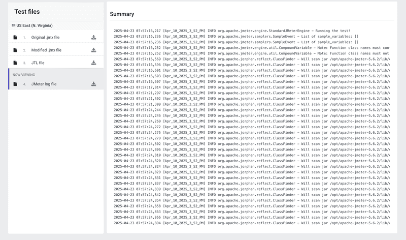Exemple de fichier de log JMeter