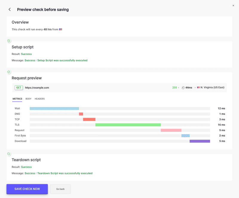 Save API Check