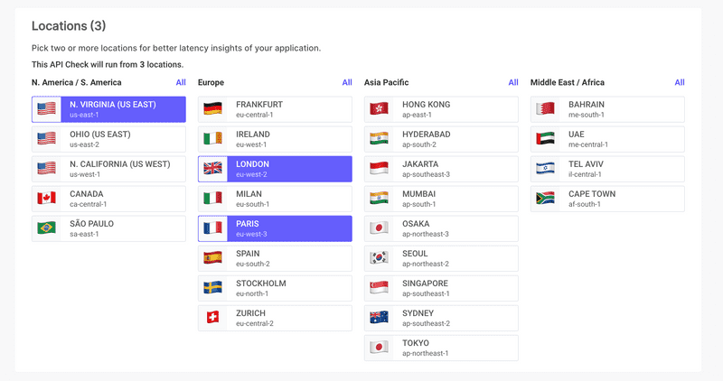 API Check Locations